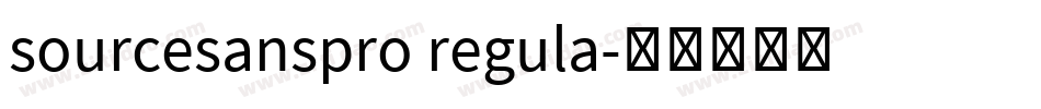 sourcesanspro regula字体转换